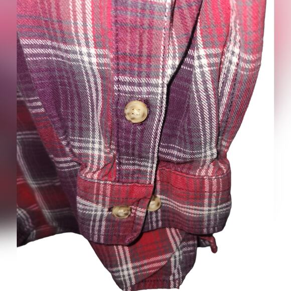 Duluth Women's Purple Red Long Sleeve Plaid Button Up Shirt‎ Size Medium - Picture 5 of 10
